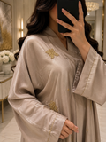 Premium Tissue Floral & Cut Dana Embroidered Abaya