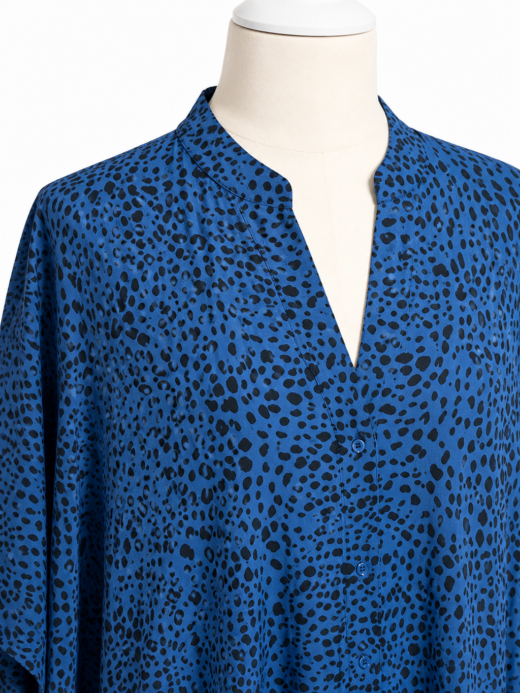 Blue Printed Open Abaya – Elegant Modest Wear