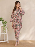 Blush Rose Floral 2-Piece Stitched Suit