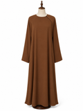Brown Modest Abaya – Flowing A-Line Design
