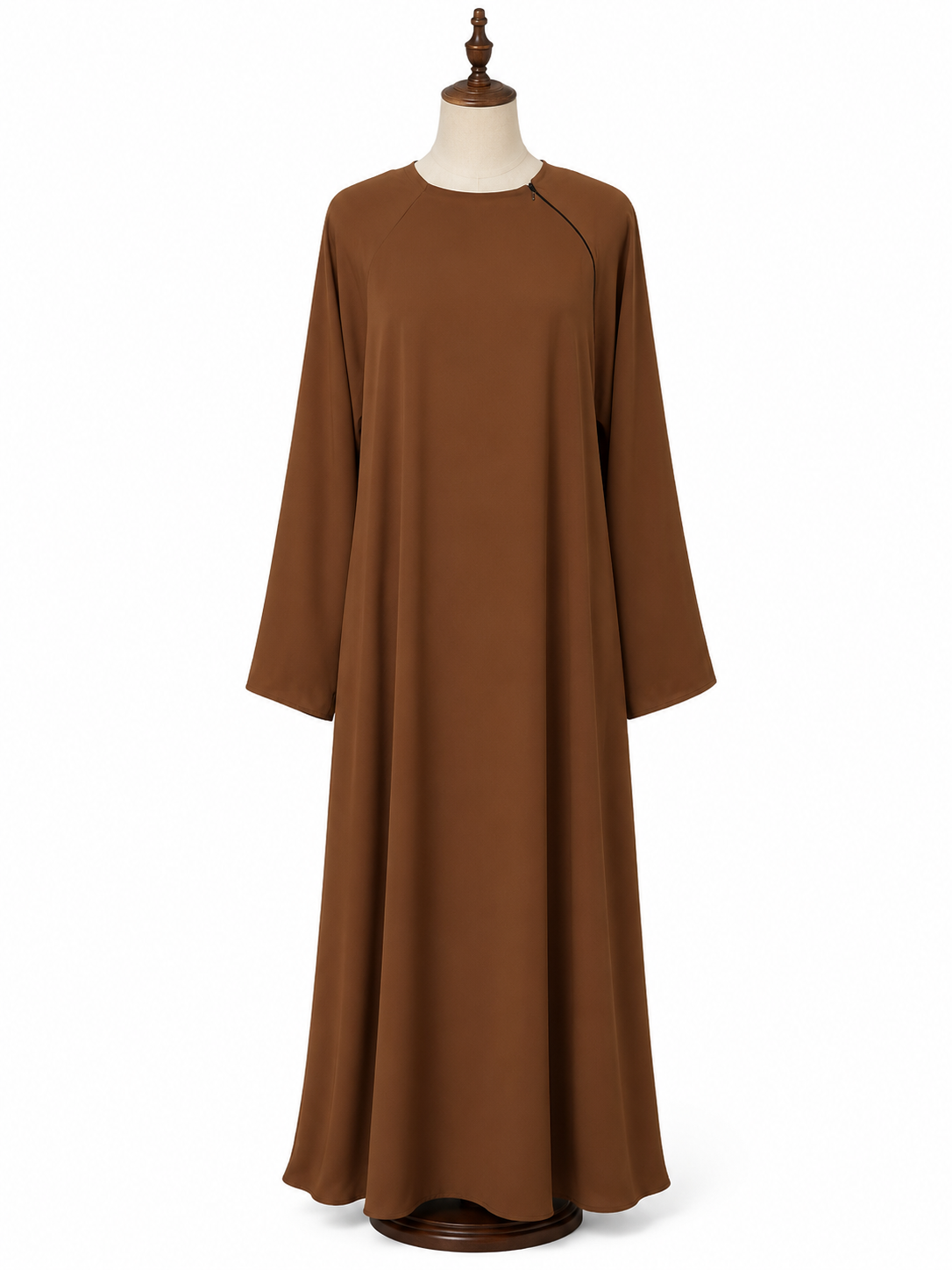 Brown Modest Abaya – Flowing A-Line Design