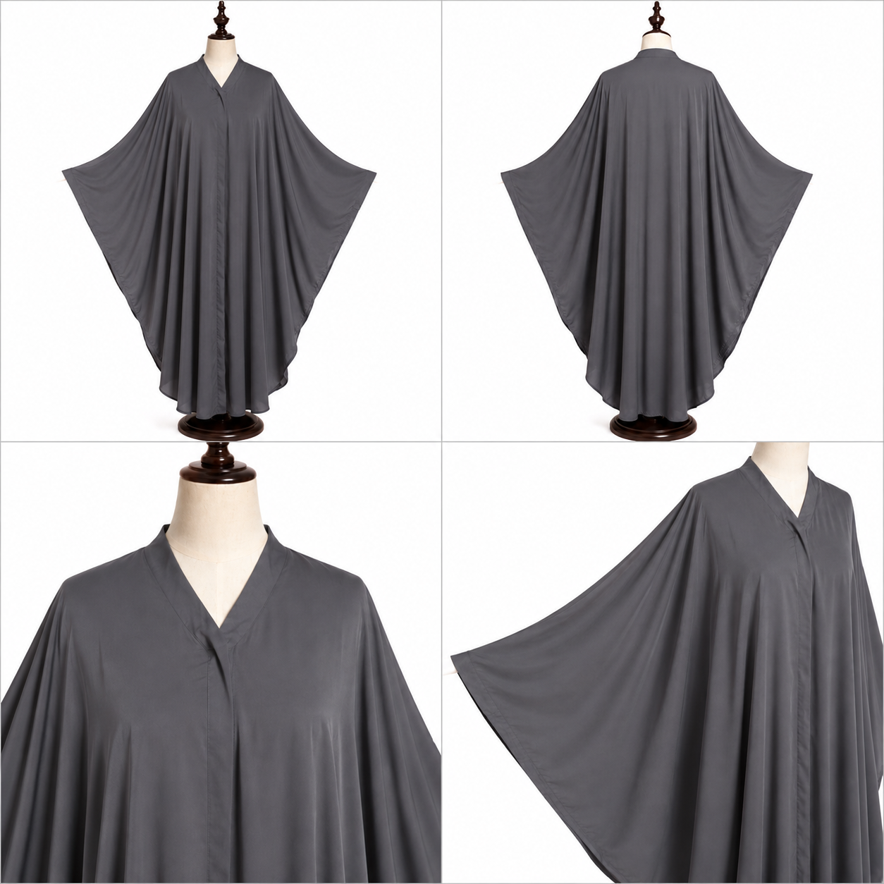 Charcoal Classic Batwing Abaya