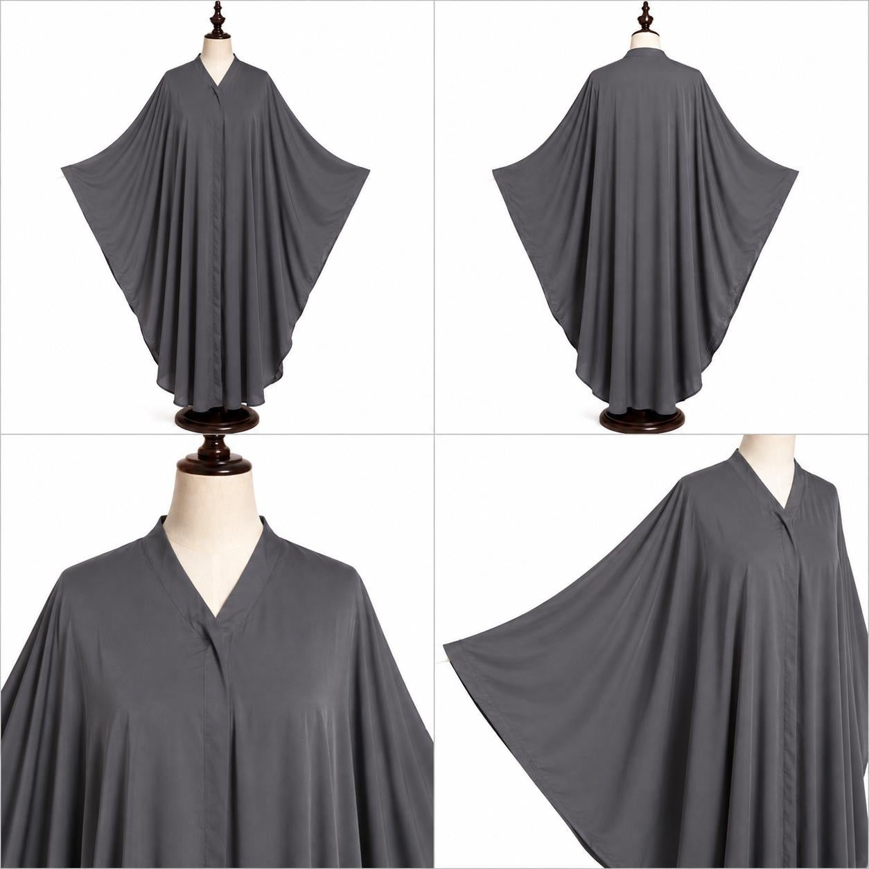 Charcoal Classic Batwing Abaya
