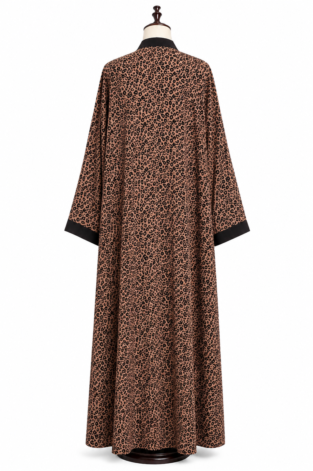 Leopard Print Open Abaya – Modern Statement Style