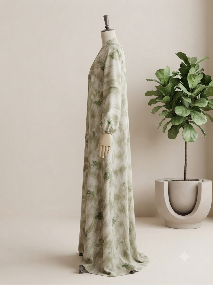 Ethereal Sage Botanical Abaya