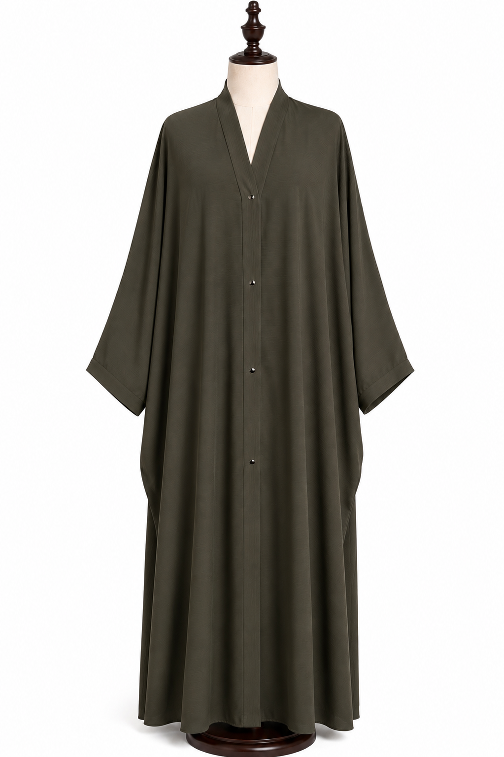 Dark Olive Green Semi Butterfly Abaya