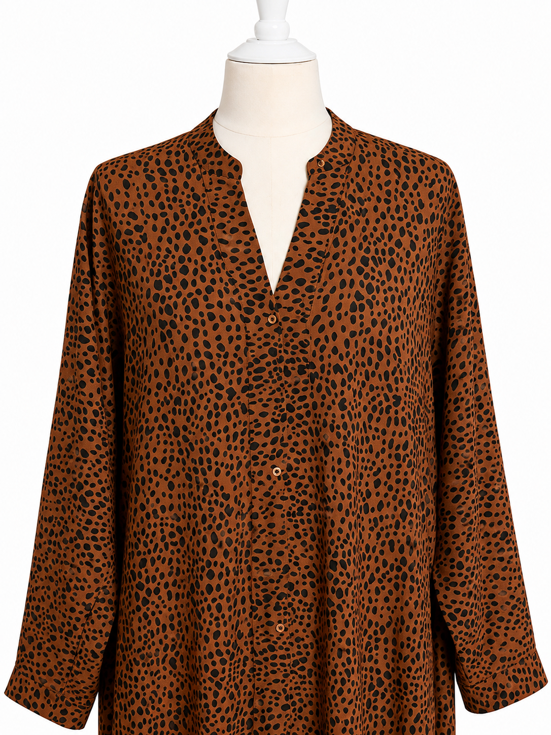 Brown Printed Open Abaya – Elegant Modest Wear