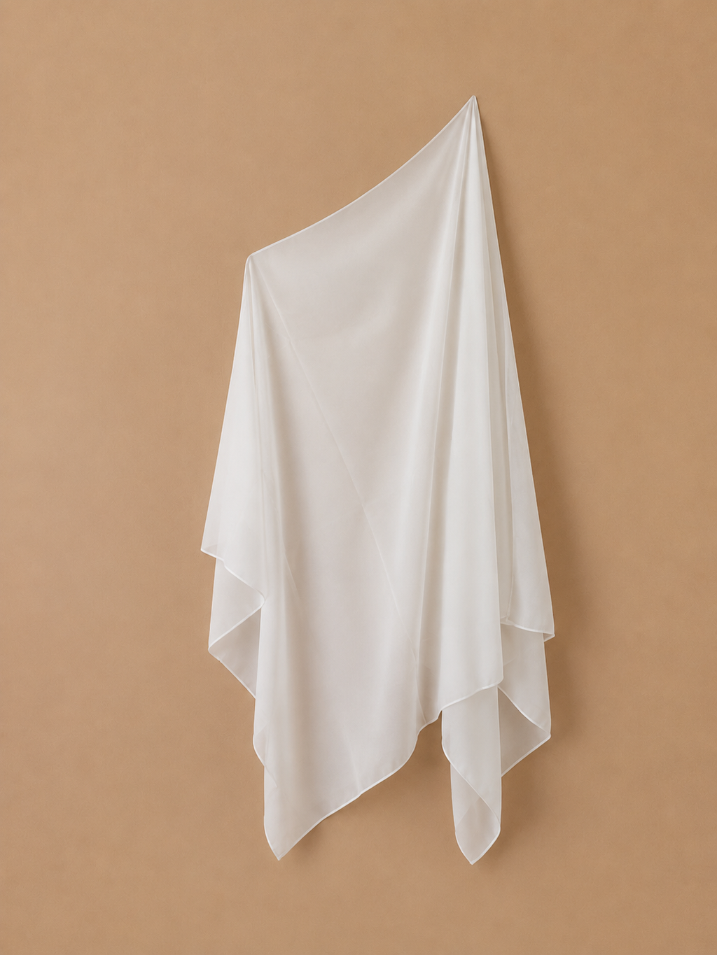Premium Chiffon Hijab/Scarf – Lightweight – White