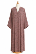 Dusty Rose Printed Button Front Abaya