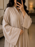 Serene Beige Minimalist Abaya