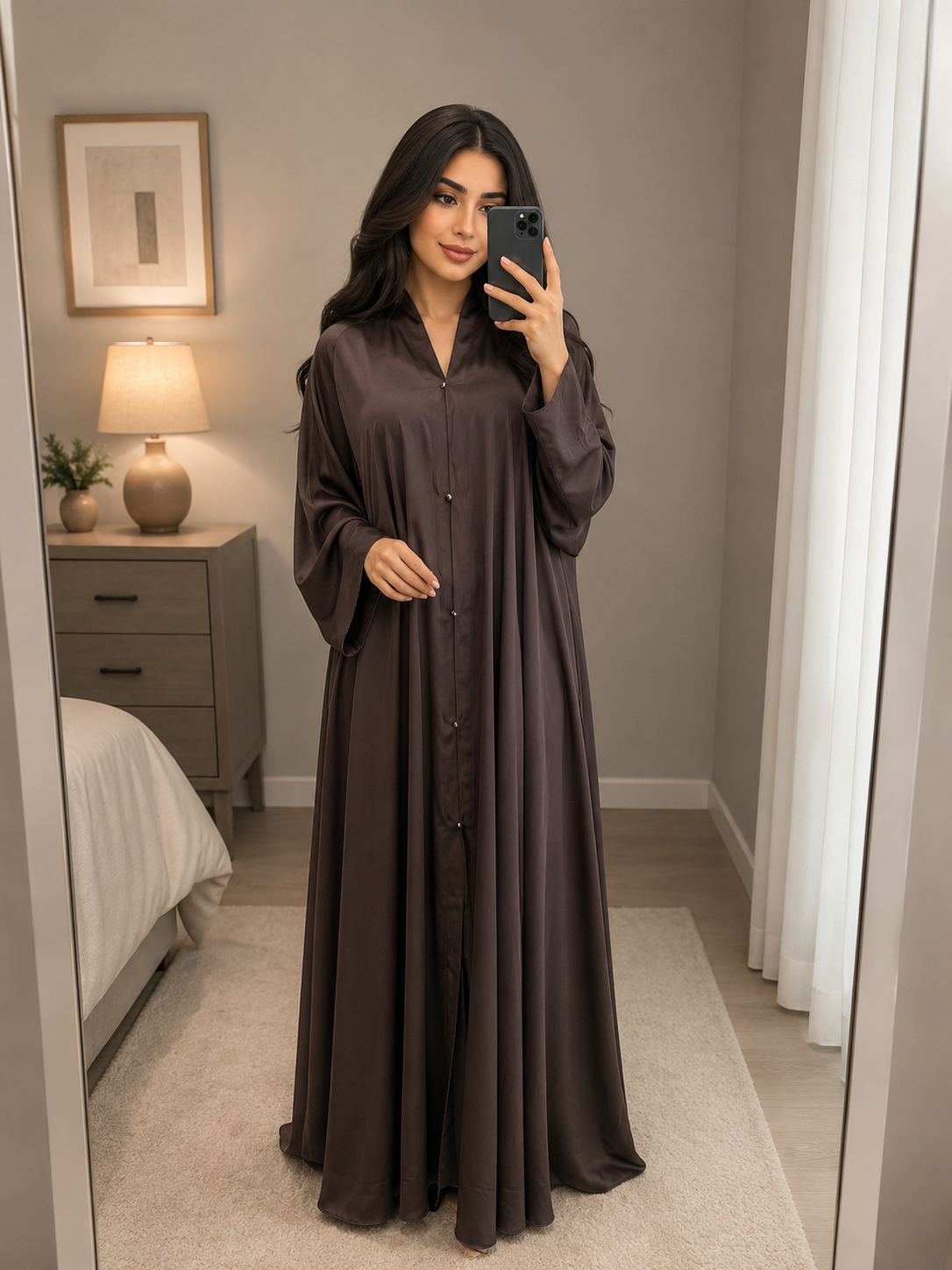 Classic Button-Down Minimalist Abaya