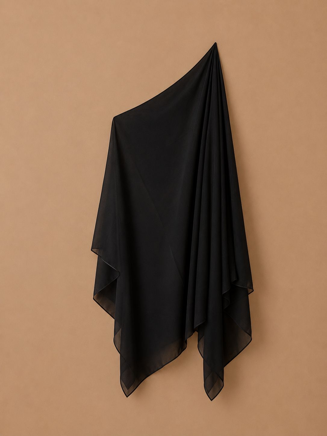 Premium Chiffon Hijab/Scarf – Lightweight – Black)