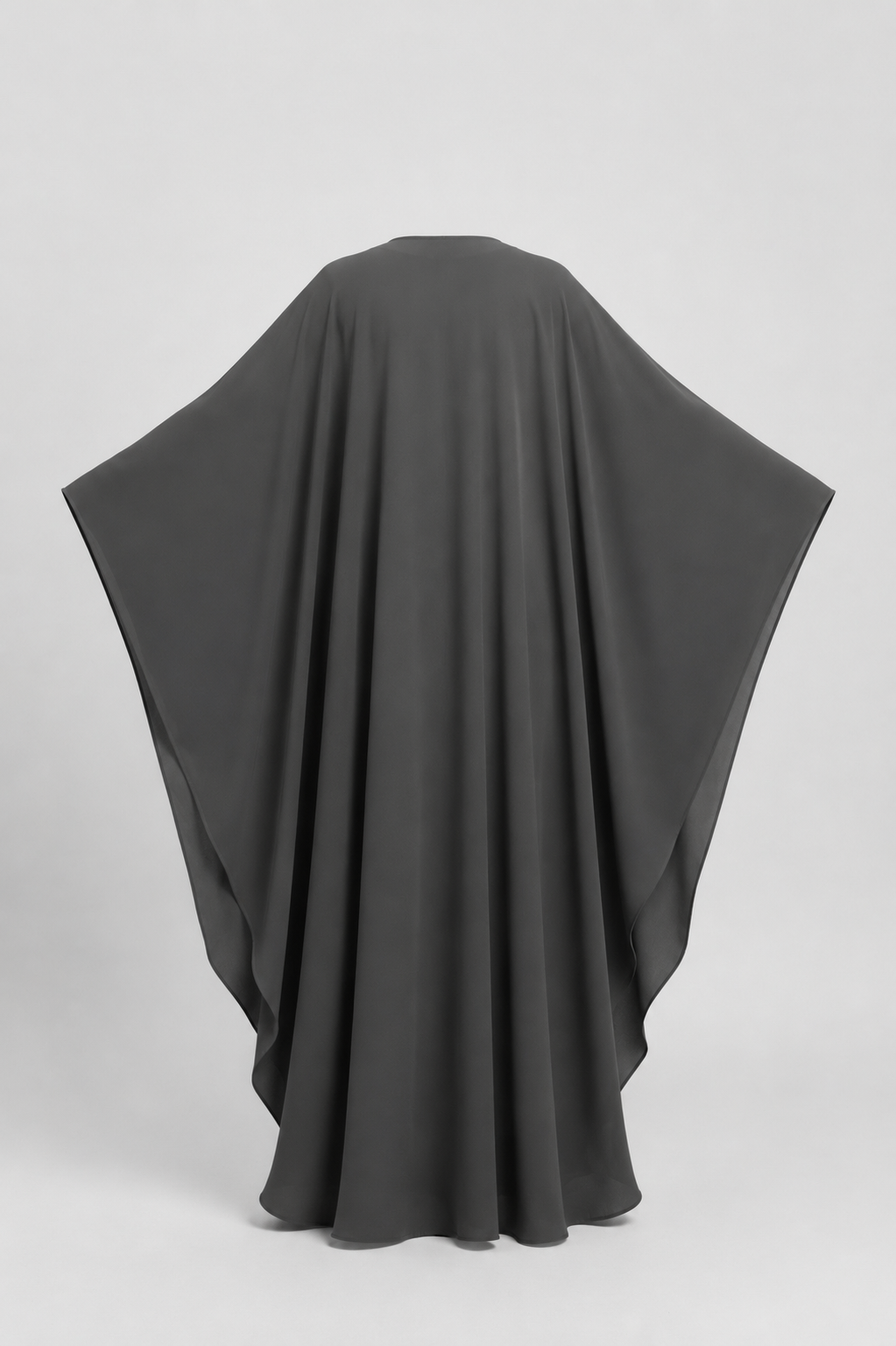 Elegant Butterfly Abaya – Charcoal Grey