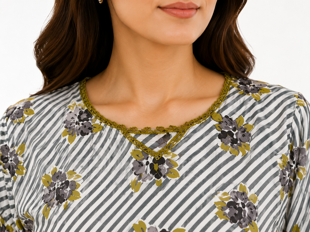 Elegant Floral Printed 2-Piece Cotton Suit for Women | Casual Summer Co-Ord Set