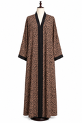 Leopard Print Open Abaya – Modern Statement Style
