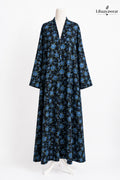 Midnight Bloom Floral Abaya