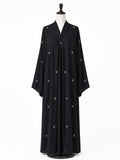 Ebony Luxe Bow Embroidered Abaya
