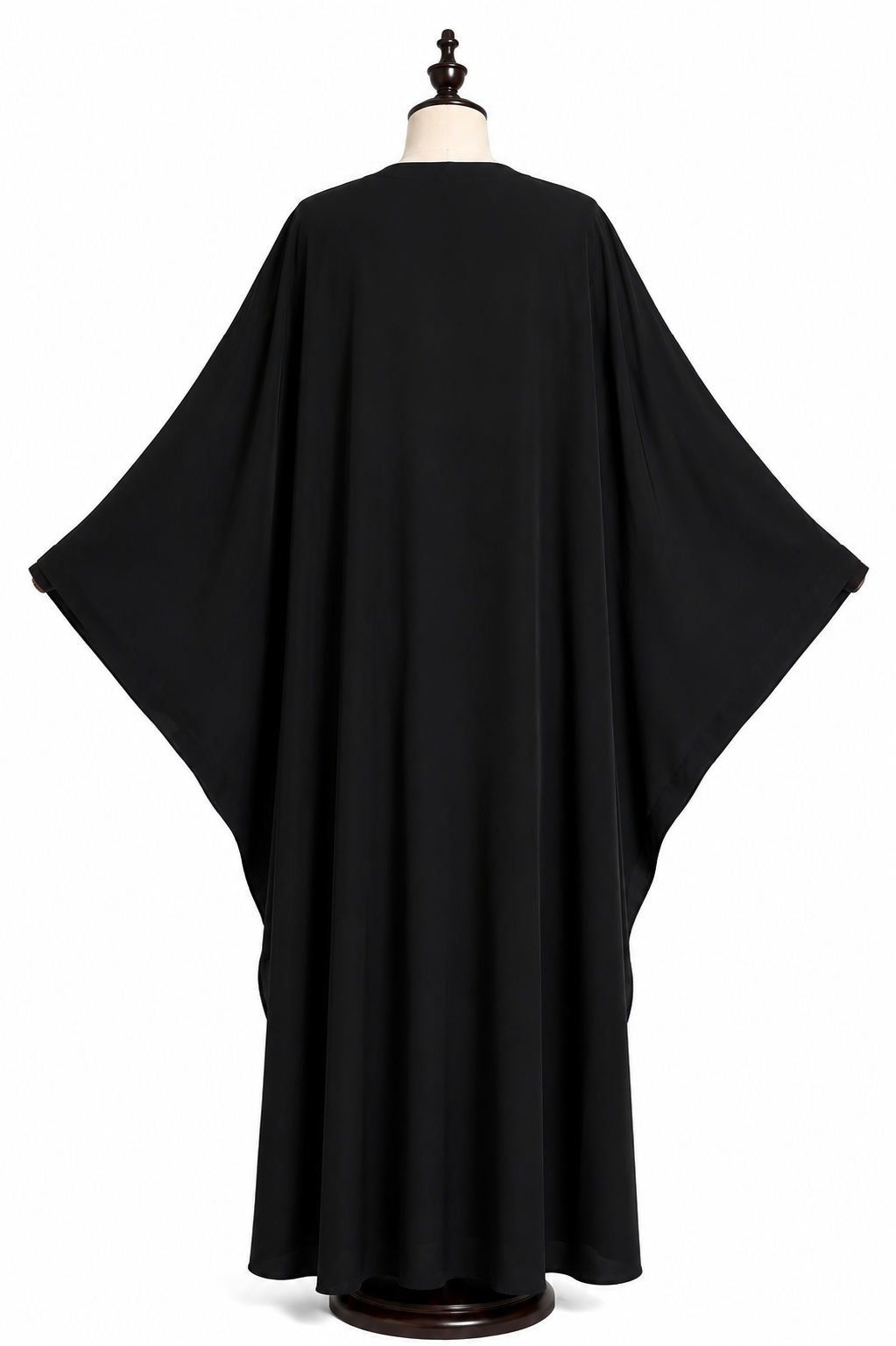 Black Butterfly Abaya with Pleated Detail
