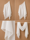 Premium Chiffon Hijab/Scarf – Lightweight – White