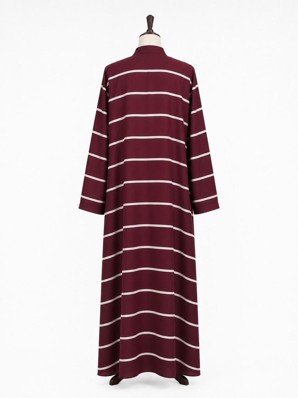 Maroon Stripe Classic Abaya