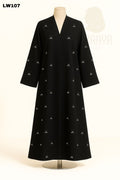 Ebony Luxe Bow Embroidered Abaya
