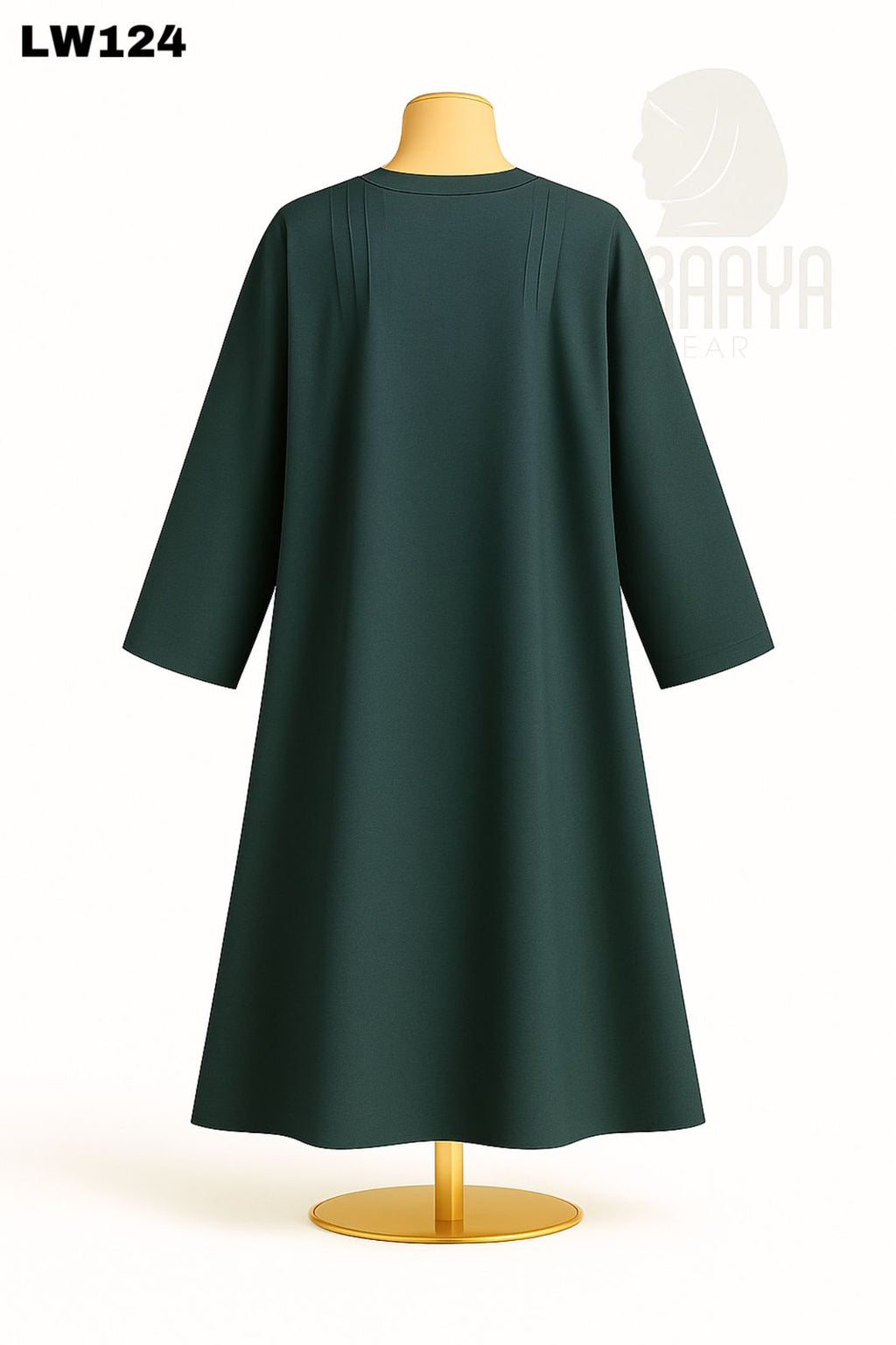 Sale! Forest Green Pleated Button Abaya