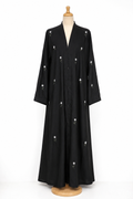 Black Floral Embroidered Abaya – Elegant Modest Wear