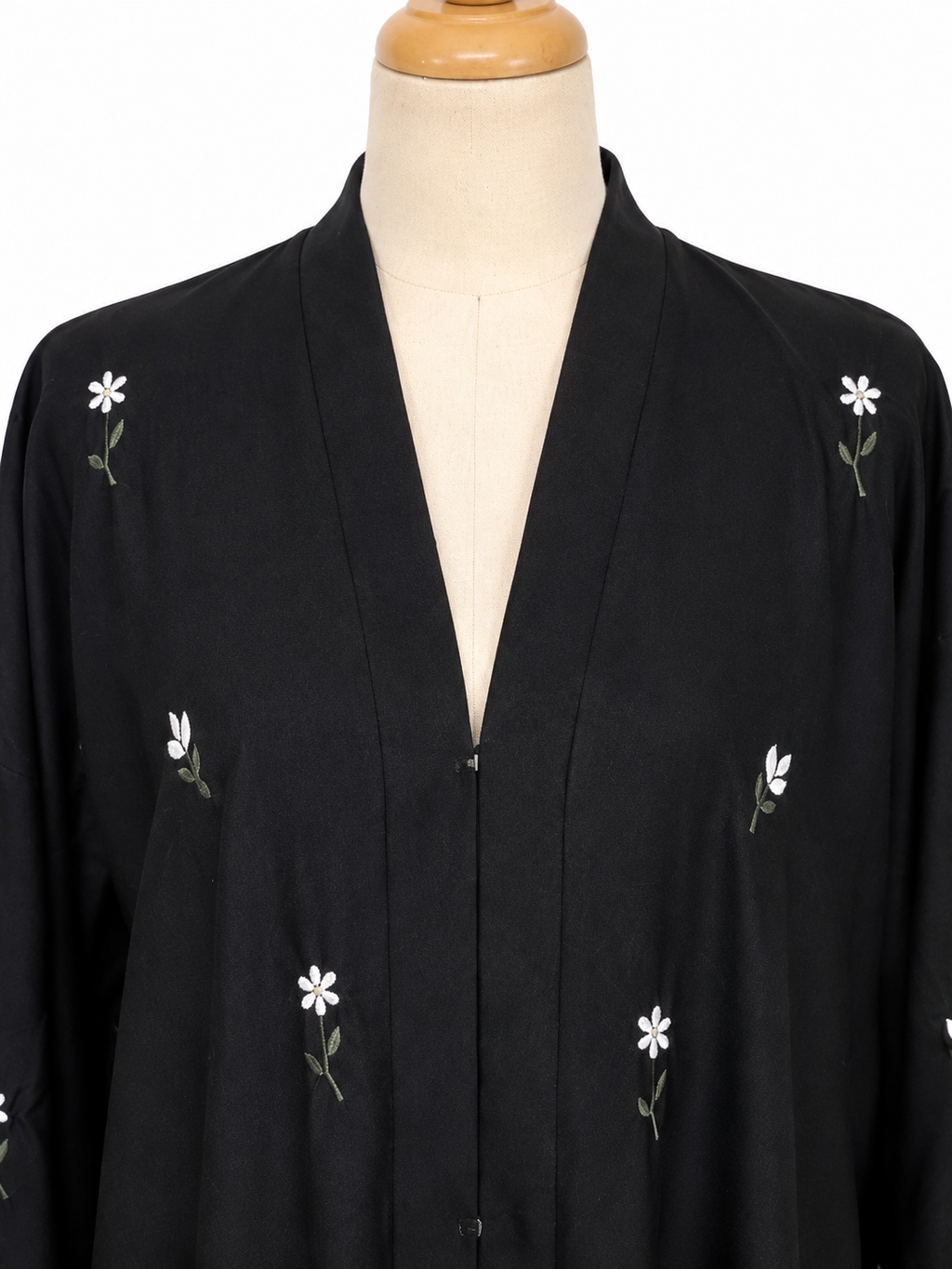 Black Floral Embroidered Abaya – Elegant Modest Wear