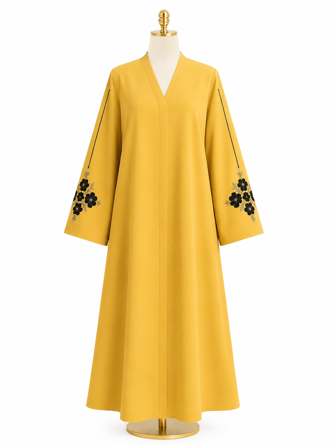 Mustard Floral Abaya