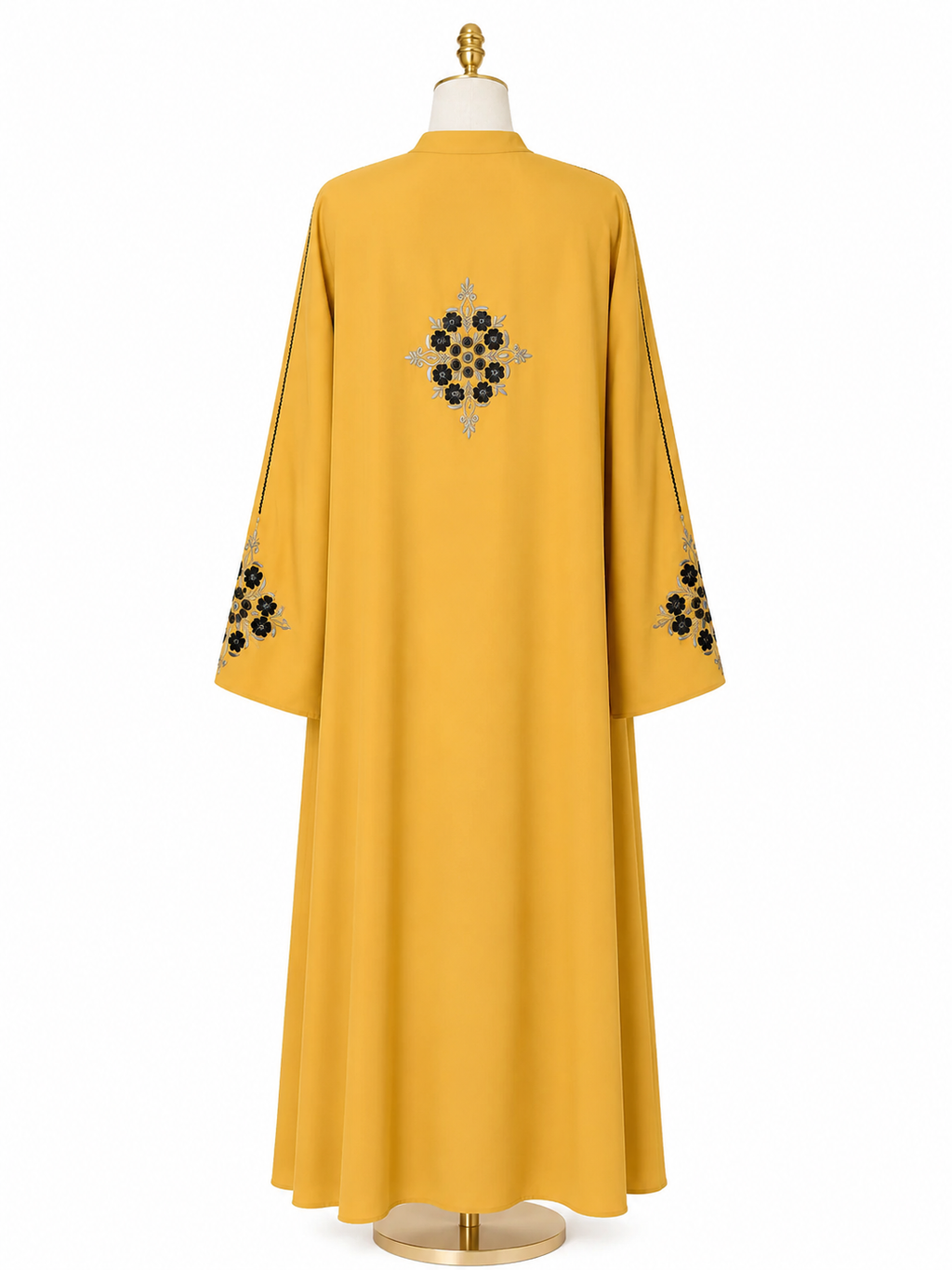 Mustard Floral Abaya