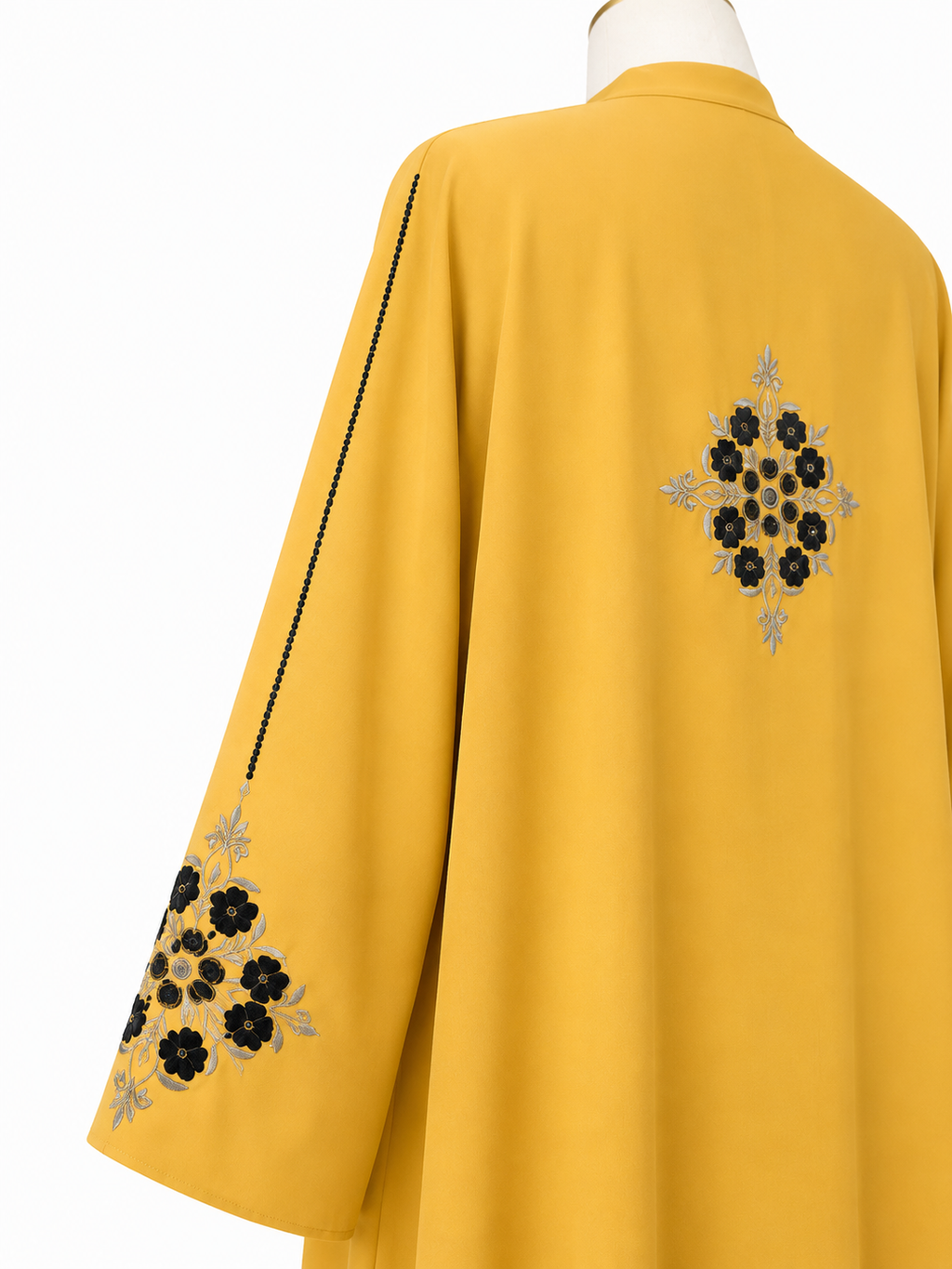 Mustard Floral Abaya