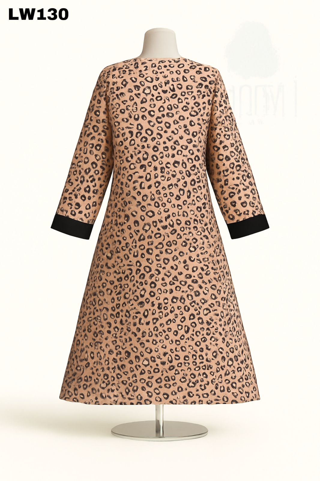 Sale! Leopard Print Zipper-Front Abaya