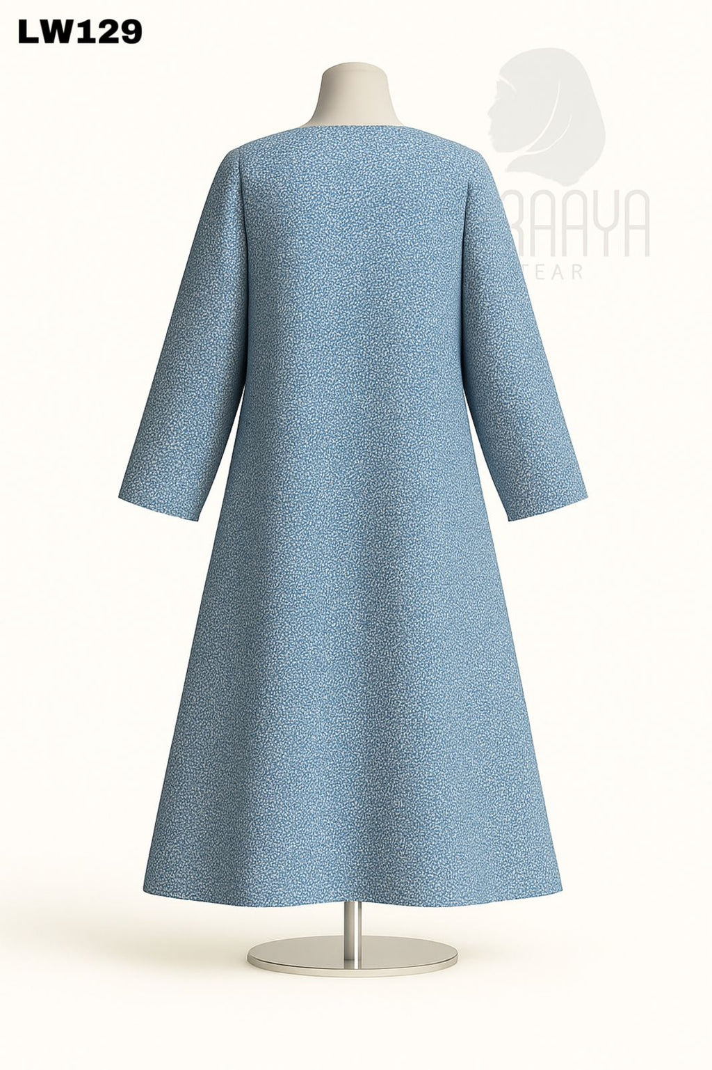 Light Blue Printed Abaya