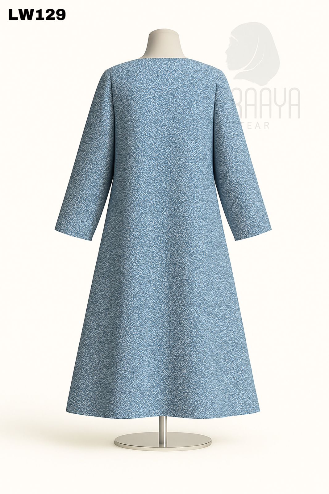 Light Blue Printed Abaya