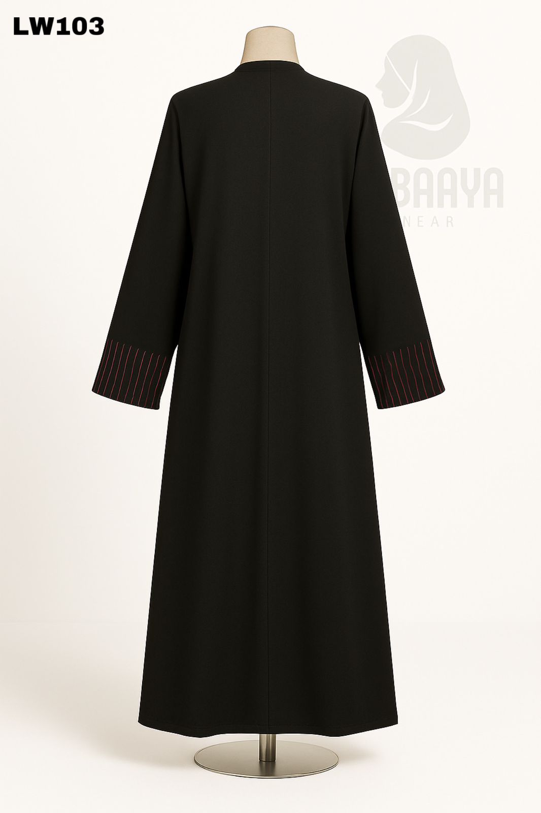 Noir Threadline Elegance Abaya