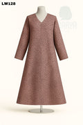 Rosewood Print Modest Abaya