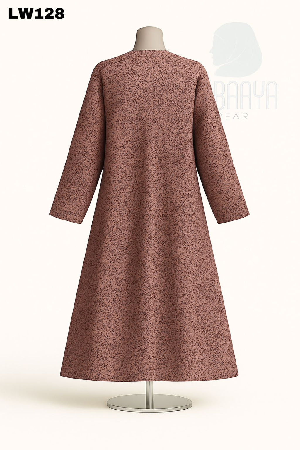 Rosewood Print Modest Abaya