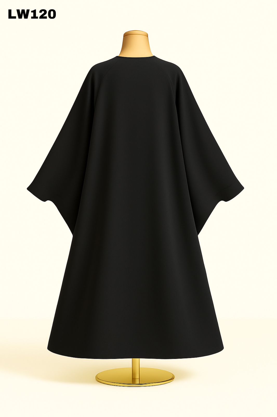 Textured Front Pleat Black Abaya