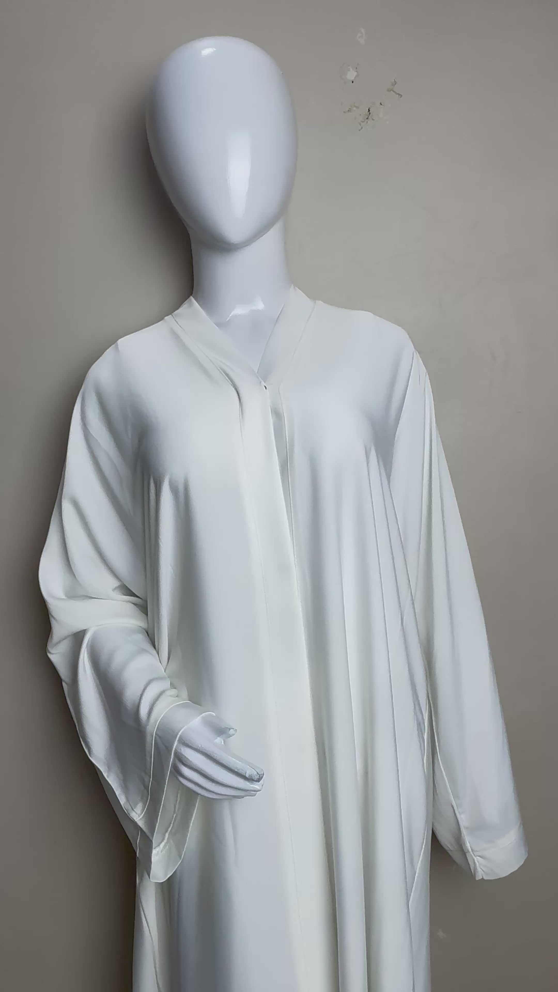 Pure Ivory Minimalist Abaya