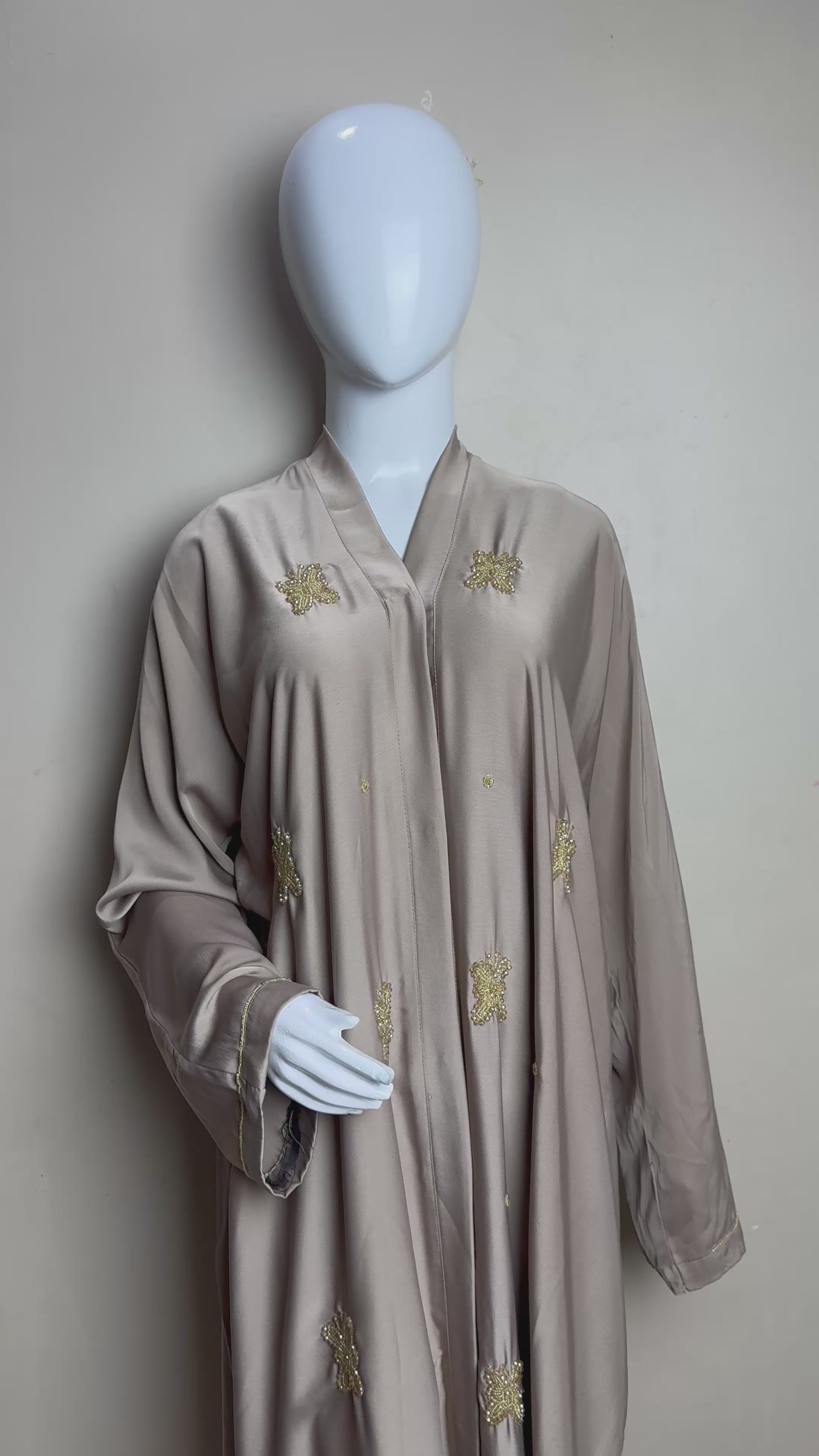 Premium Tissue Floral & Cut Dana Embroidered Abaya